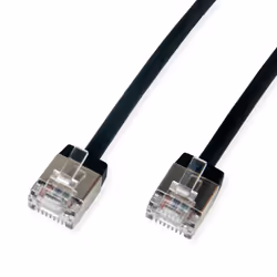ROLINE 21.15.4561, 1 m, Cat6a, U/FTP (STP), RJ-45, RJ-45, Noir