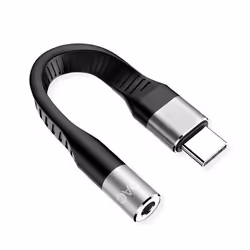 ROLINE 12.03.3241, Noir, USB Type C, 3,5 mm, Mâle, Femelle, 0,1 m