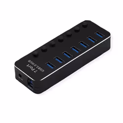 ROLINE 14.02.5057 hub & concentrateur USB 3.2 Gen 1 (3.1 Gen 1) Type-A 5120 Mbit/s Noir