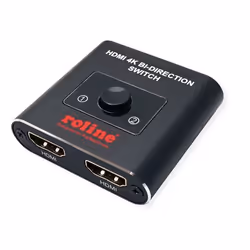 ROLINE 14.01.3573, HDMI, Plastique, Noir, 60 Hz, 3840 x 2160, Statut, Interrupteur