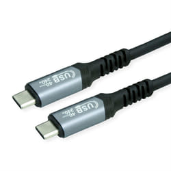 Value 11.99.9086 câble USB 1 m USB4 Gen 3x2 USB C Noir