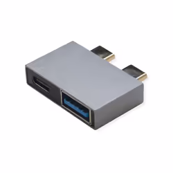 ROLINE 12.03.2946, 2x USB Type C, 1x USB A+ 1x USB C, Argent