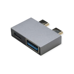 ROLINE 12.03.2946 changeur de genre de câble 2x USB Type C 1x USB A+ 1x USB C Argent