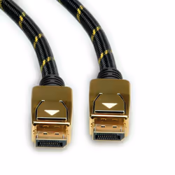 ROLINE 11.04.5920 câble DisplayPort 1 m Noir, Or