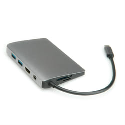 ROLINE 12.02.1021 station d'accueil Avec fil USB 3.2 Gen 2 (3.1 Gen 2) Type-C Gris