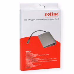 ROLINE 12.02.1021 station d'accueil Avec fil USB 3.2 Gen 2 (3.1 Gen 2) Type-C Gris - Vue supplémentaire 3