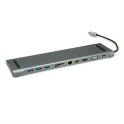 ROLINE 12.02.1117 station d'accueil Avec fil USB 3.2 Gen 2 (3.1 Gen 2) Type-C Noir, Gris
