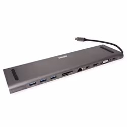 ROLINE 12.02.1117 station d'accueil Avec fil USB 3.2 Gen 2 (3.1 Gen 2) Type-C Noir, Gris
