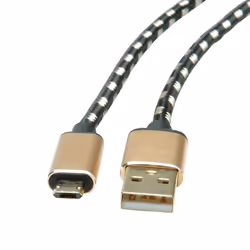 ROLINE 11.02.8820 câble USB 1,8 m USB 2.0 USB C Micro-USB B Noir, Or - Vue supplémentaire 4