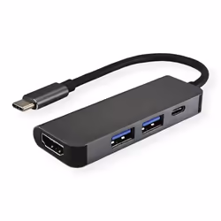 Value 12.99.1042, USB 3.2 Gen 1 (3.1 Gen 1) Type-C, Noir, HDMI, USB 3.2 Gen 1 (3.1 Gen 1) Type-A, USB, 1 pièce(s), 0,1 m