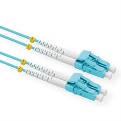 Value 21.99.8826 câble de fibre optique 15 m LC OM3 Turquoise