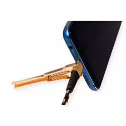 ROLINE 11.02.8920 câble USB 1 m USB 2.0 USB A USB C Noir, Or