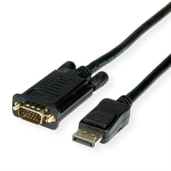 ROLINE 11.04.5972 câble vidéo et adaptateur 2 m DisplayPort VGA (D-Sub) Noir