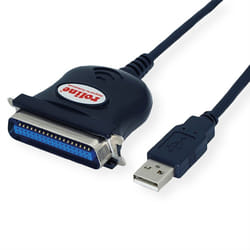 ROLINE 12.02.1092 changeur de genre de câble IEEE 1284 USB-A Noir