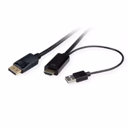ROLINE 11.04.5992 câble vidéo et adaptateur 2 m HDMI + USB DisplayPort Noir - Vue supplémentaire 3