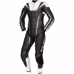 IXS Sport LD RS-1000 Deux dames de pièce moto combinaison de cuir, noir-blanc, taille 42 pour Femmes