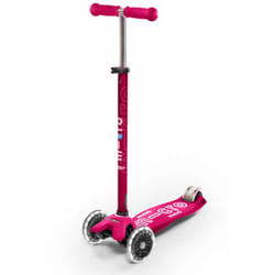 Micro Mobility Maxi Micro Deluxe LED Enfants Trottinette à trois roues Rose