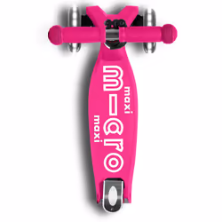 Micro Mobility Maxi Micro Deluxe Foldable LED Enfants Trottinette à trois roues Rose