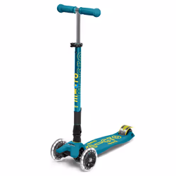 Micro Mobility Maxi Micro Deluxe LED Foldable, Enfants, Trottinette à trois roues, Garçon/Fille, Asphalte, 50 kg, 3 roue(s)