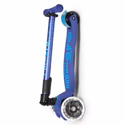 Micro Mobility Maxi Micro Deluxe LED Foldable Enfants Trottinette à trois roues Marine