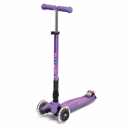 Micro Mobility Maxi Micro Deluxe LED Foldable, Enfants, Trottinette à trois roues, Garçon/Fille, Asphalte, 50 kg, 3 roue(s)