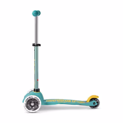 Micro Mobility Mini Micro Deluxe ECO LED Enfants Trottinette à trois roues Couleur menthe