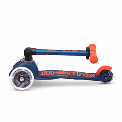 Micro Mobility Mini Micro Deluxe Foldable LED Enfants Trottinette à trois roues Bleu, Rouge