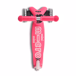 Micro Mobility Mini Micro Deluxe Foldable LED Enfants Trottinette à trois roues Rose
