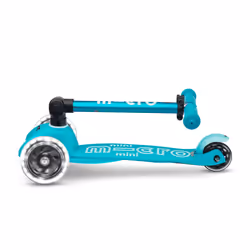 Micro Mobility Mini Micro Deluxe Foldable LED Enfants Trottinette à trois roues Turquoise