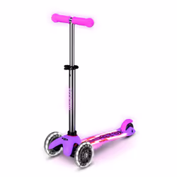 Micro Mobility Mini Micro Deluxe Glow LED Plus, Enfants, Trottinette à trois roues, unisexe, Asphalte, 50 kg, 3 roue(s)