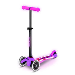 Micro Mobility Mini Micro Deluxe Glow LED Plus Enfants Trottinette à trois roues Rose
