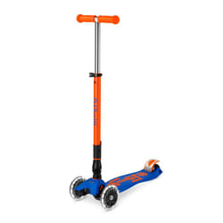 Micro Mobility Maxi Micro Deluxe Foldable Neon LED Enfants Trottinette à trois roues Bleu, Orange