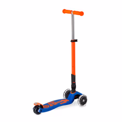 Micro Mobility Maxi Micro Deluxe Foldable Neon LED Enfants Trottinette à trois roues Bleu, Orange - Vue supplémentaire 3