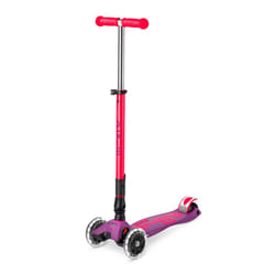 Micro Mobility Maxi Micro Deluxe Foldable Neon LED Enfants Trottinette à trois roues Rose, Violet