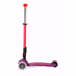 Micro Mobility Maxi Micro Deluxe Foldable Neon LED Enfants Trottinette à trois roues Rose, Violet - Vue supplémentaire 2