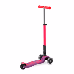 Micro Mobility Maxi Micro Deluxe Foldable Neon LED Enfants Trottinette à trois roues Rose, Violet - Vue supplémentaire 3