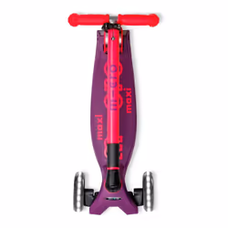 Micro Mobility Maxi Micro Deluxe Foldable Neon LED Enfants Trottinette à trois roues Rose, Violet - Vue supplémentaire 5