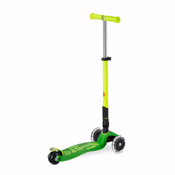 Micro Mobility Maxi Micro Deluxe Foldable Neon LED Enfants Trottinette à trois roues Vert, Vert clair - Vue supplémentaire 3