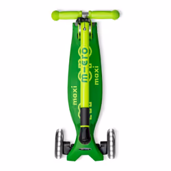 Micro Mobility Maxi Micro Deluxe Foldable Neon LED Enfants Trottinette à trois roues Vert, Vert clair - Vue supplémentaire 5