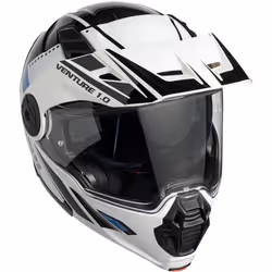 IXS Venture 1.0 Casque, noir-blanc-bleu, taille 2XL pour Hommes