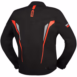 IXS TS-Pro ST+ veste textile de moto impermÃ©able, noir-rouge, taille L pour Hommes