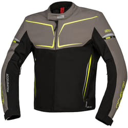 IXS TS-Pro ST+ veste textile de moto impermÃ©able, noir-gris-jaune, taille 2XL pour Hommes