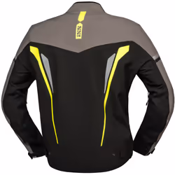 IXS TS-Pro ST+ veste textile de moto impermÃ©able, noir-gris-jaune, taille L pour Hommes