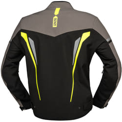 IXS TS-Pro ST+ veste textile de moto impermÃ©able, noir-gris-jaune, taille L pour Hommes