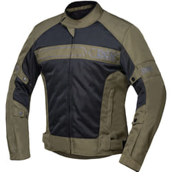 IXS Evo-Air Veste textile de moto, noir-vert, taille L pour Hommes