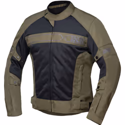 IXS Evo-Air Veste textile de moto, noir-vert, taille XL pour Hommes