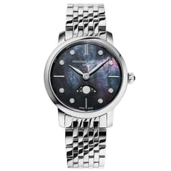 Montre Frédérique Constant Slimline Moonphase Pour Femmes en Argent - FC-206MPBD1S6B