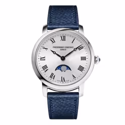 Montre - FREDERIQUE CONSTANT - FC-206RS1S6 - Cuir Bleu - 30 mm - Résistante à leau 3 bar