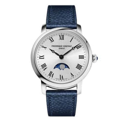 Montre - FREDERIQUE CONSTANT - FC-206RS1S6 - Cuir Bleu - 30 mm - Résistante à leau 3 bar
