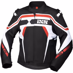 IXS Sport RS-700-ST Veste textile de moto, noir-blanc-rouge, taille 2XL pour Hommes
